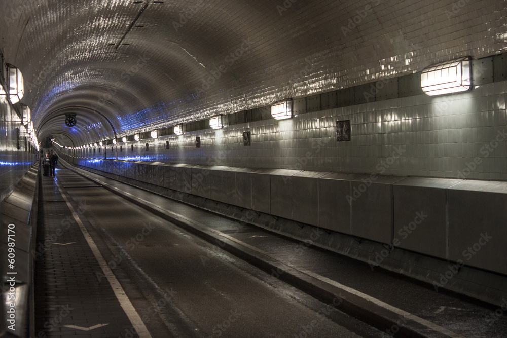 Elbe Tunnel in Hamburg, Germany