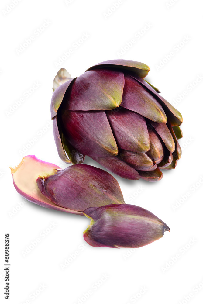 Fototapeta premium artichokes on white background