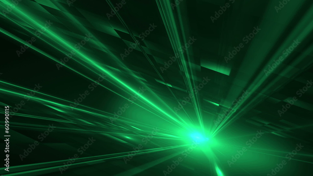 Abstract Green Light Tunnel Abstract Green Light Tunnel