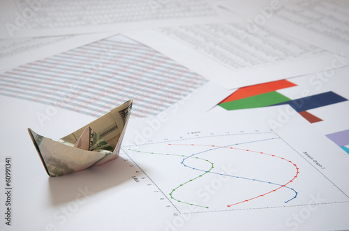 Dollar paper boat