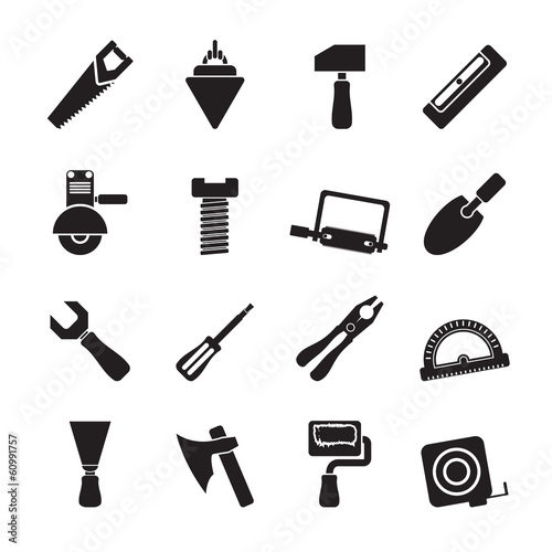 Silhouette Building and Construction Tools icons