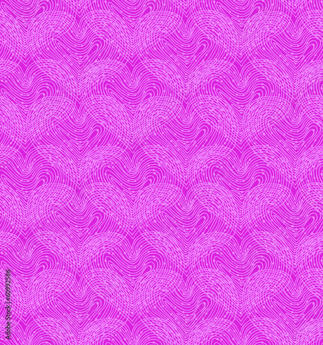 Pink seamless pattern with linear hearts