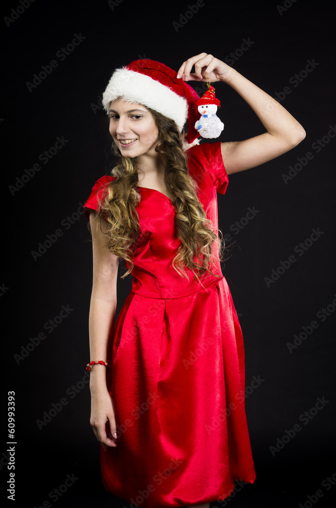 cute teen girl in santa claus costume cute teen girl in santa claus costume