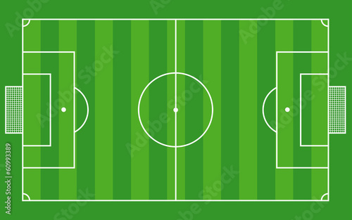 Top view of soccer field or football field