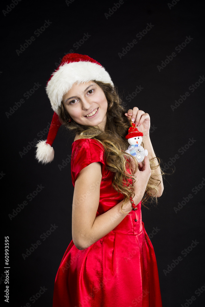 cute teen girl in santa claus costume cute teen girl in santa claus costume