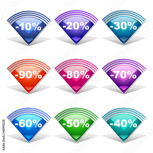 Vector discount labels 52