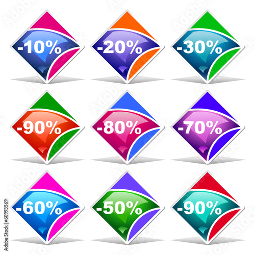Vector discount labels 55