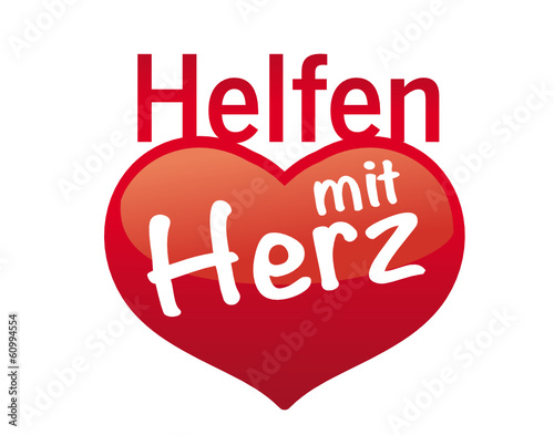 Helfen mit Herz Button