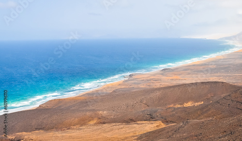 Wild coast on Fuerteventura Island. Canarias