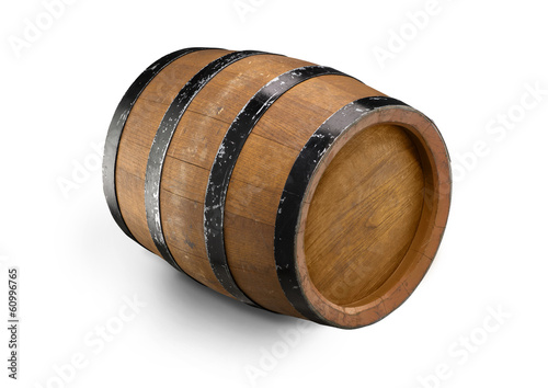 wood barrel isolated