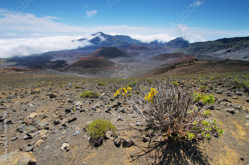 Caldera of the Haleakala volcano in Maui island