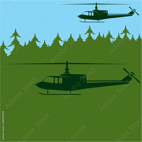 Military choppers Air Patrol vector