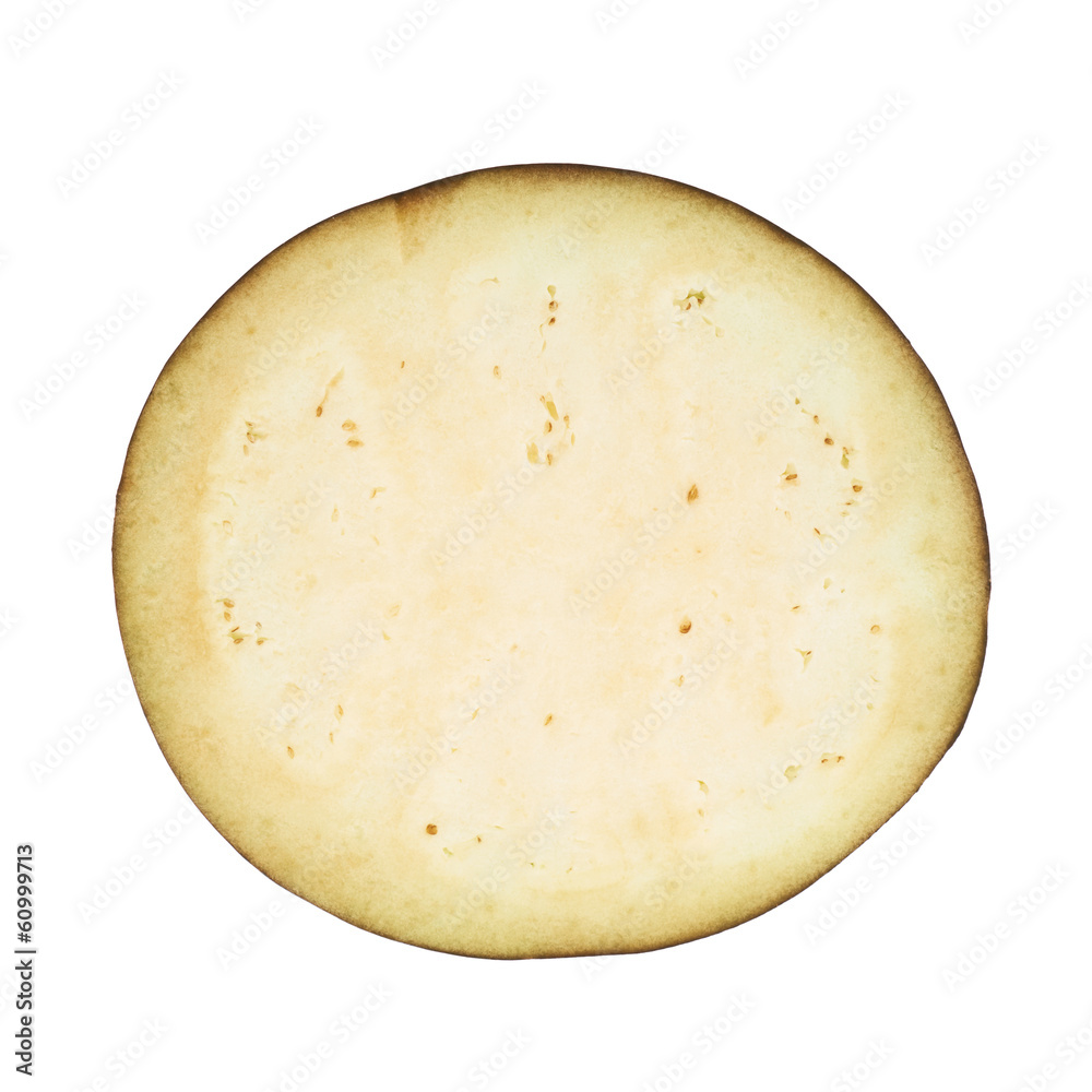 Eggplant section cut slice isolated Eggplant section cut slice isolated