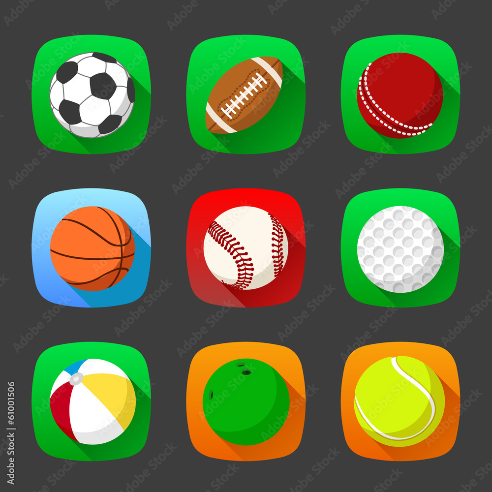 Flat sport icons Flat sport icons
