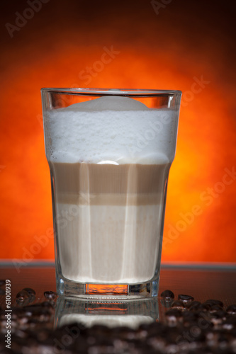 Cappuccino in a glass..
