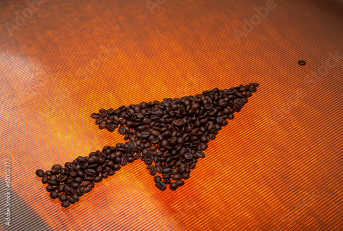 Figure from coffee grains.