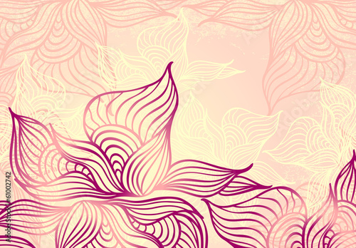 Abstract floral Background with flowers   grunge in pink color