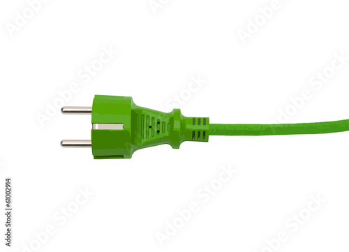 Green energy plug vector illustration