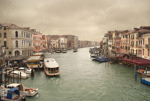 Venezia great canal in a rainy day © danileon