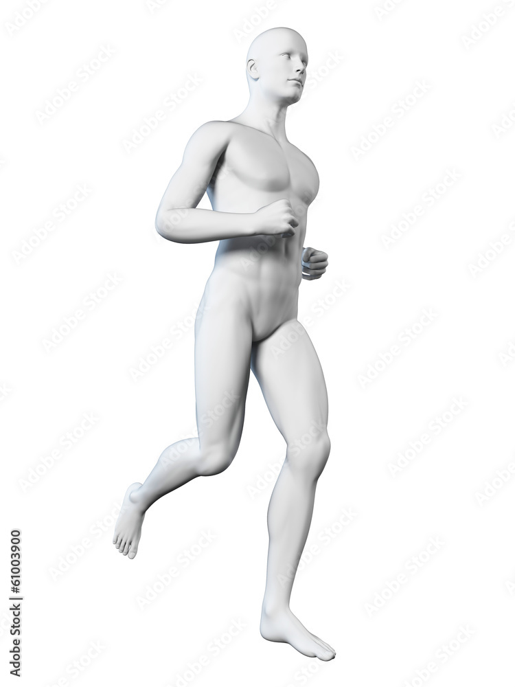 3d rendered illustration - stylized jogger 3d rendered illustration - stylized jogger