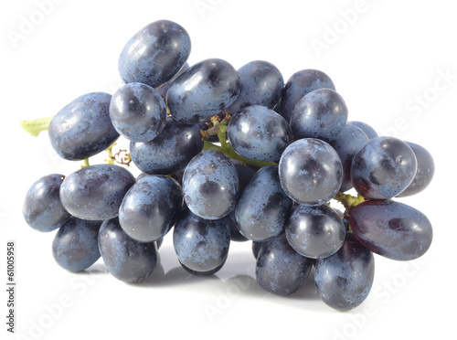 Dark grapes, Isolated on white background