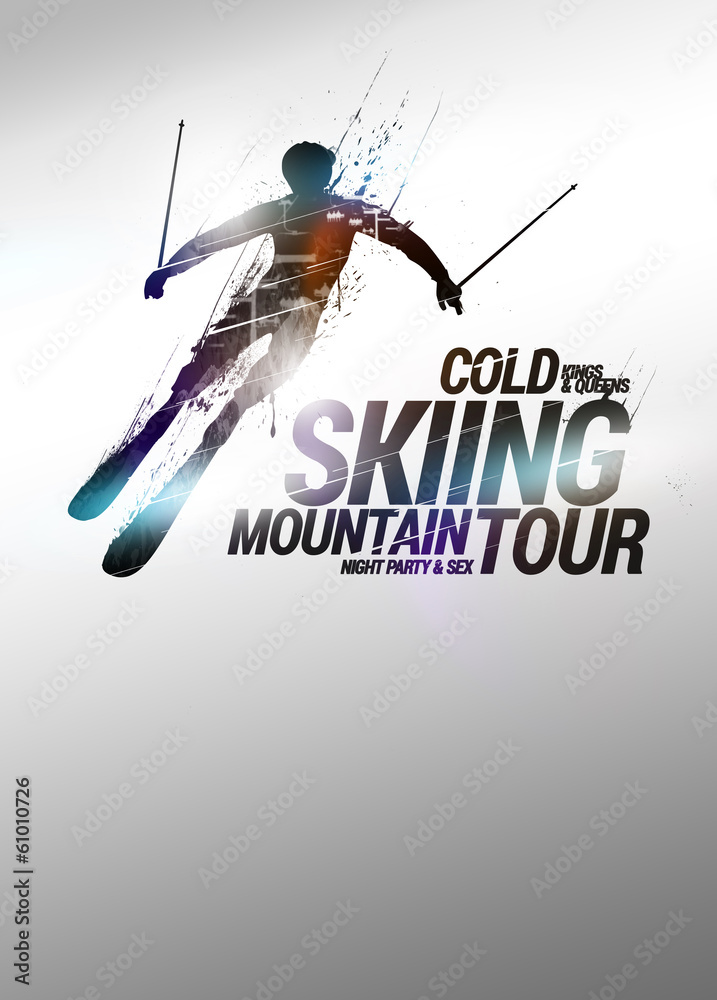 Skiing background