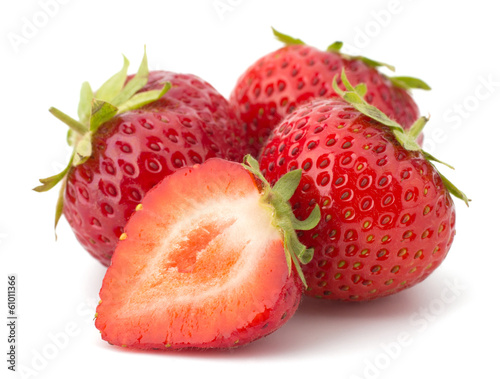 Garden strawberry isolated on white background