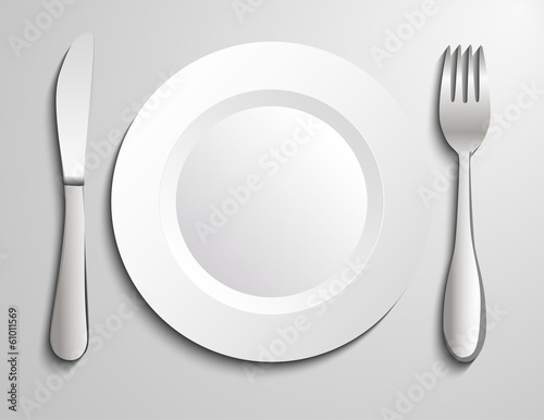 Plate knife and fork