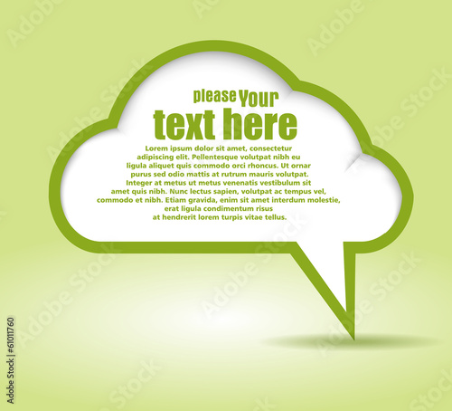 Green speech bubble