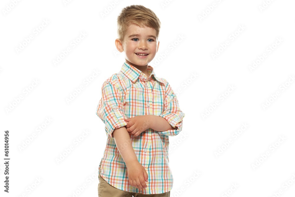 Little funny boy isolated on white background Little funny boy isolated on white background
