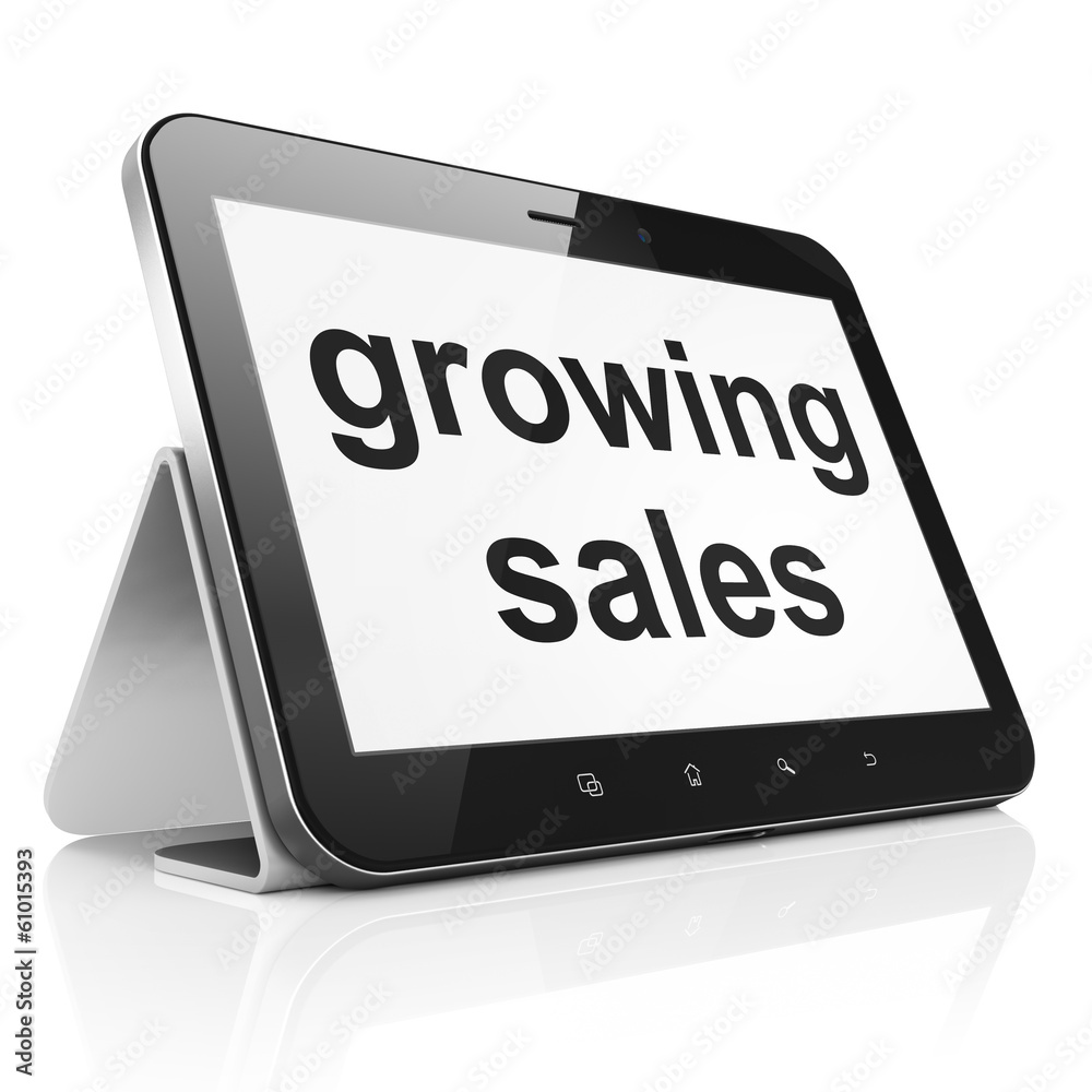 Business concept: Growing Sales on tablet pc computer Business concept: Growing Sales on tablet pc computer