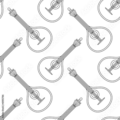 Mandolin, seamless, contour