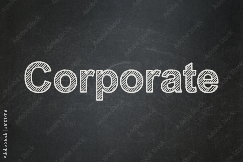 Fototapeta premium Business concept: Corporate on chalkboard background