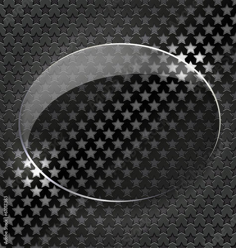 Abstract black background with glass element/frame