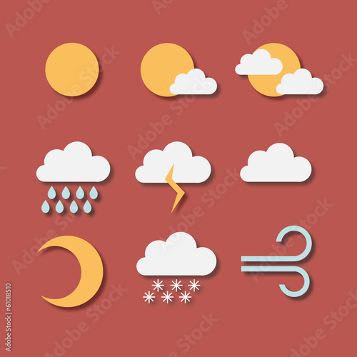 Wetter Flat Design Icons