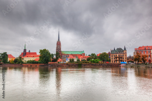 Wroclaw, Poland. Ostrow Tumski and Oder River