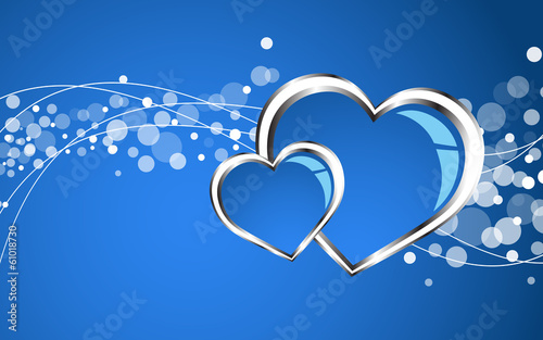 Beautiful blue heart background