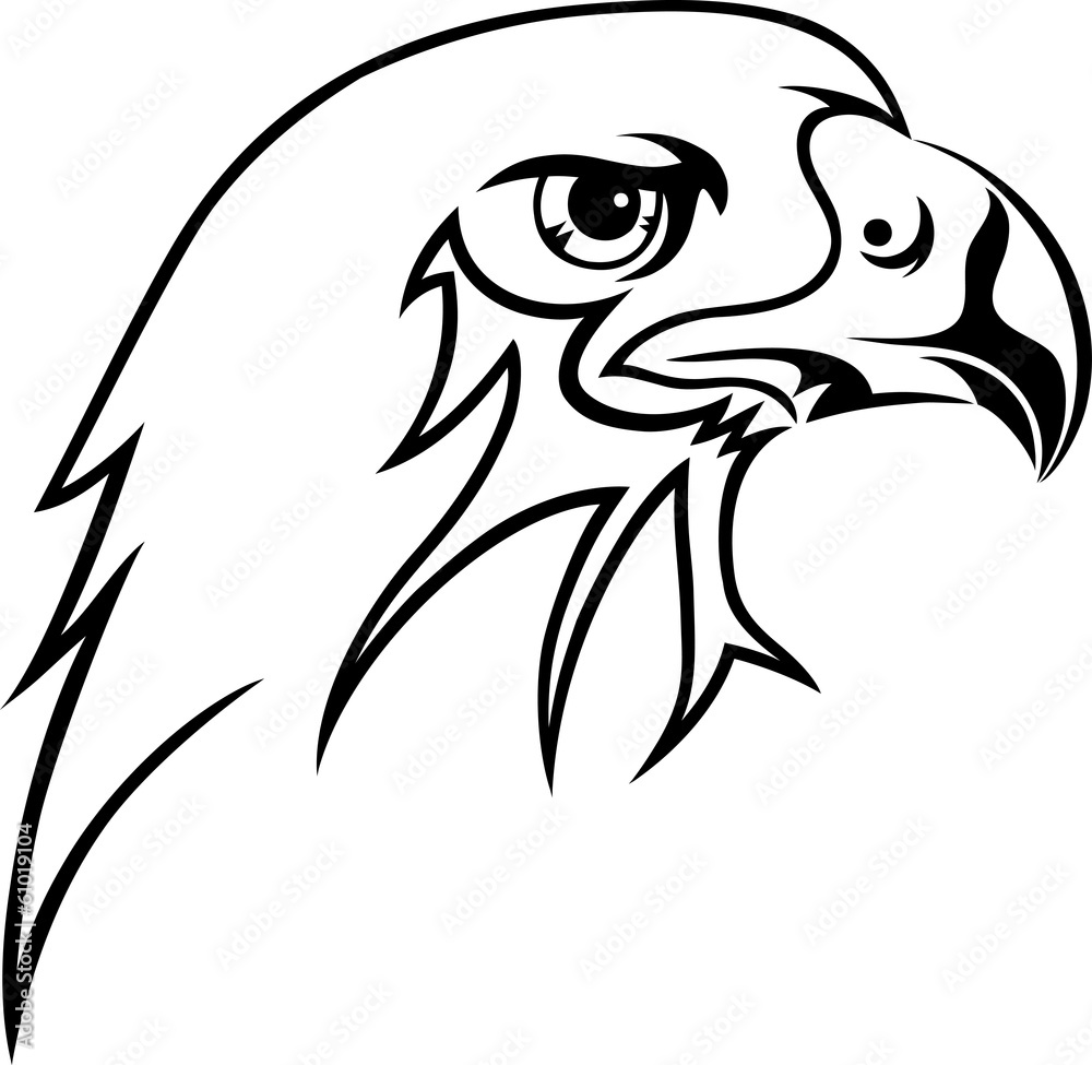 Eagle face art vector design