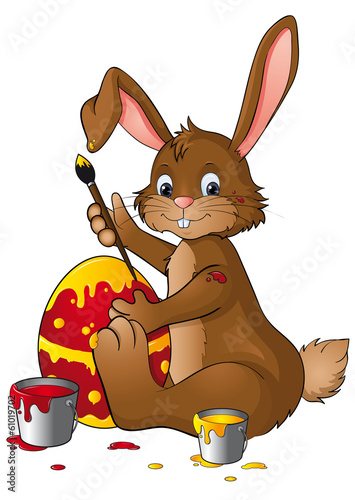 Osterhase bemalt Osterei