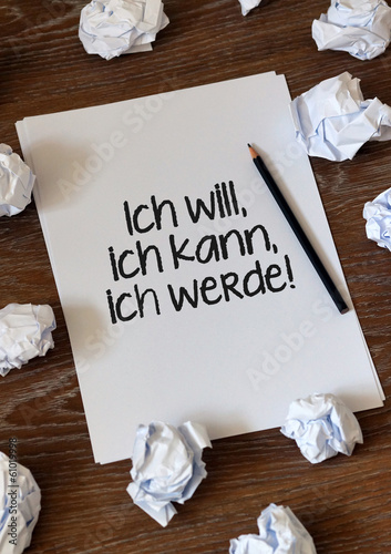 Ich will, ich kann, ich werde photo