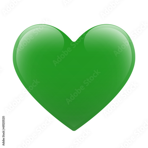 Green vector heart