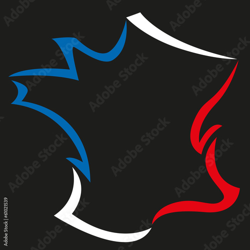 Carte de France Filets Tricolore