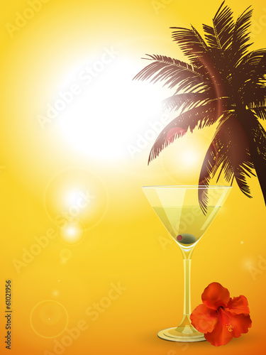 Summer cocktail background portrait