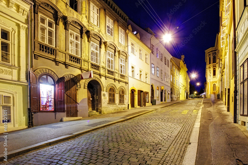 Street at night, Zagreb