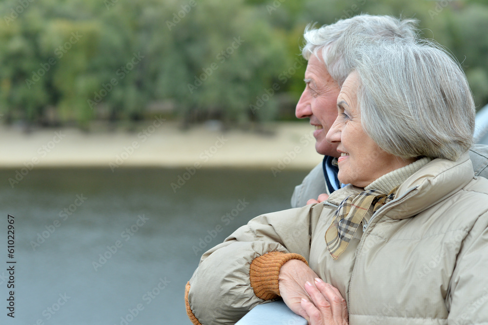 Fototapeta premium Mature couple walking in the park