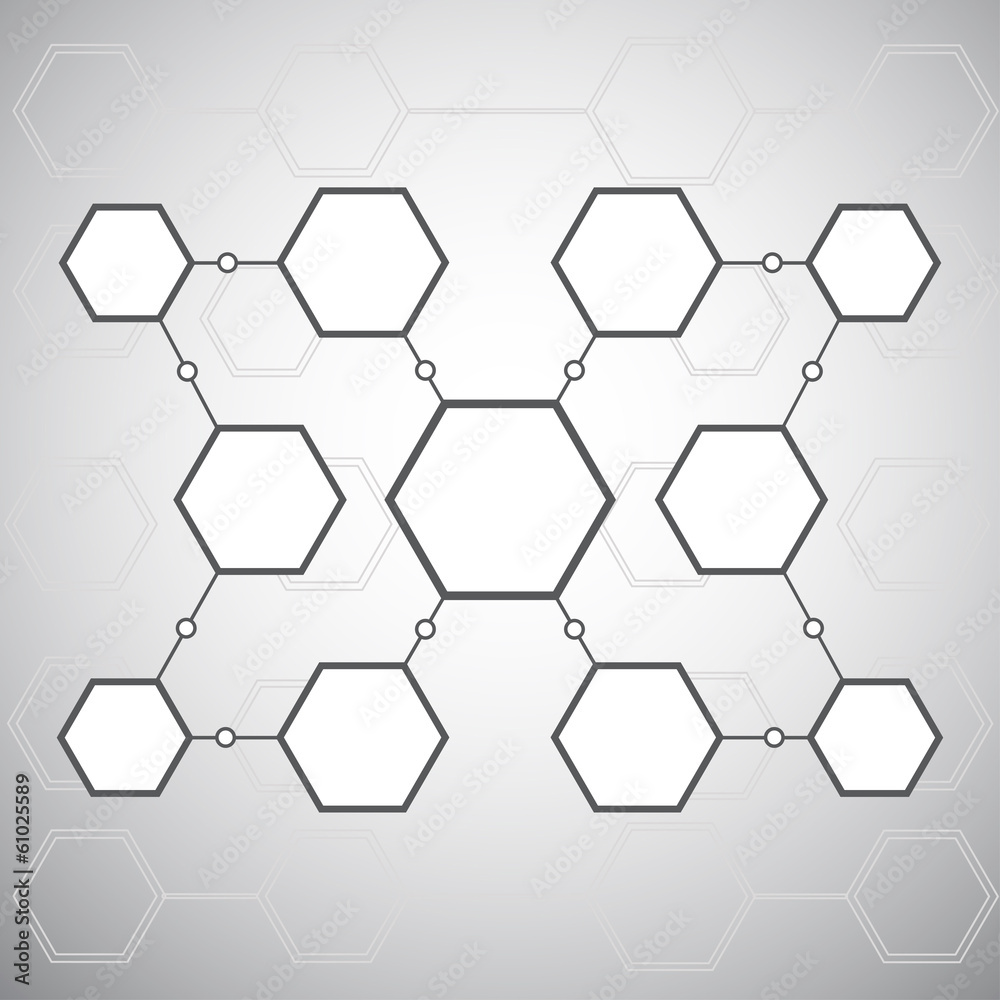 Connection on the background of the polygons Connection on the background of the polygons