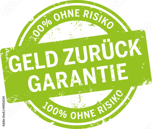 Grüner Button Geld Zurück Garantie photo