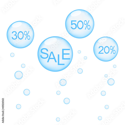 Design for sale with water bubbles