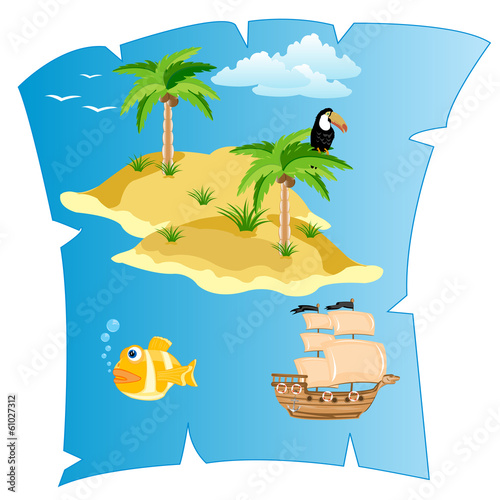 Island on card
