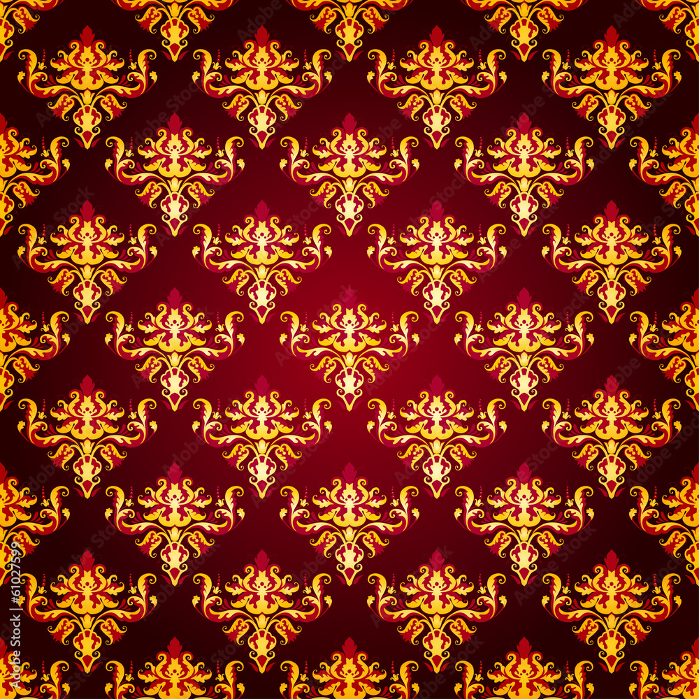 Damask seamless floral pattern. Damask seamless floral pattern.